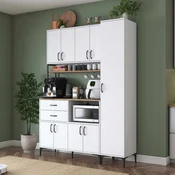 Hanah Home JE260 višenamenski ormaric 160 × 218,6 × 45 cm, bela/orah