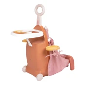 Prebaľovací kufrík s postieľkou na kolieskach 3v1 Nursery Soft Baby Nurse Smoby s jedálenskou stoličkou 6 doplnkov od 18 mes SM220392