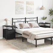 Nocni ormar s ladicama 2 pcs Crni hrast 34 x 35,5 x 50 cm
