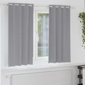 Zavjese za blackout s prstenovima 2 pcs Svijetlo siva