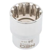 slomart NEO TOOLS Spline nasadni ključ 1/2, 24 mm
