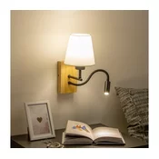 Brilagi - LED zidna lampa NUBILA WOOD 1xE27/25W/230V + LED/3W hrast/krem