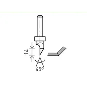 Rezkar Festool V-utor za mavčne plošče HW S8 D12,5/45 °