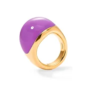 BERRIES prstan ženski pozlačen srebrni emajl Viva Orchid XL Ring