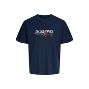 Jack & Jones Junior Majica JJJADE mornarska/temno rdeča/bela