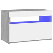 Vidaxl TV omarica z LED lučkami siva sonoma 60x35x40 cm
