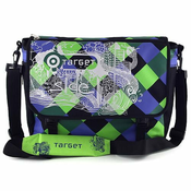 Target torba za rame, plavo-zelene kocke