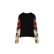 Desigual Majica kremna/rjava/temno oranžna/črna