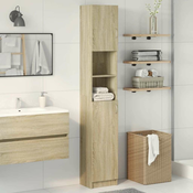 vidaXL Kopalniška omarica sonoma hrast 32x25,5x190 cm iverna plošča