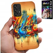 shumee ETUI ZA SAMSUNG A52 / A52S - ELEKTRIČNA KITARA, ROCK AND ROLL, KOVINSKI