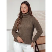 Sweter damski GOLFIVA beżowy Dstreet