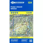 Tabacco Wandern Prealpi Bellunesi 1:25000