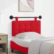 Vidaxl Viseče vzglavje postelje Rdeča Umetno usnje