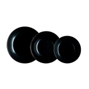 LUMINARC ZELIE CRNI SET TANJIRA 18 DELOVA