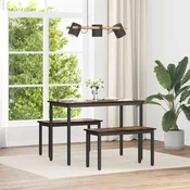 vidaXL klop Dimni hrast 80 x 35 x 45 cm Konstruiran les