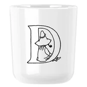 Plastični lonček MOOMIN ABC 200 ml, črka D, bela, RIG-TIG