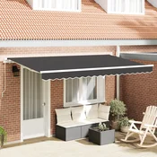 Skrovita tenda Antracit 400 x 200 cm tkanina