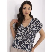 Blouse-D73771M11171B-navy blue