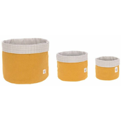 Set košara za pohranu igračaka Lassig - 3 komada, Yellow