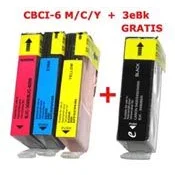 C-BCI-6 CYM+3eB komplet kartuše za Canon PIXMA iP3000, iP4000, iP6000, iP8500, MP760, MP780, i560, i860, i910D, i950, i960, i860 = FENIX CBCI-6 cyan_yellow_magenta + črna 3ebk gratis