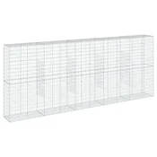 Vidaxl Gabionska košara s pokrovom 500x50x200 cm pocinkano železo