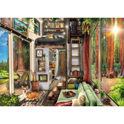 Ravensburger Puzzle Koča v gozdu 1000 kosov