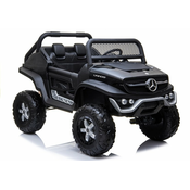 Licenciran otroški avto na akumulator Mercedes Unimog – črn