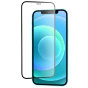 Mocolo – 3D ukrivljeno polno lepljivo steklo za iPhone 12 / 12 Pro – črno