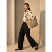 Sinsay - Wide leg pantalone sa viskozom - crno
