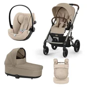 Cybex Voziček 3v1 Balios bundle + AMYA almond beige