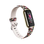 INF Pisani silikonski pašček z lobanjami združljiv s Fitbit Luxe - stilski nadomestni zapestni trak, (5000264423)