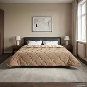 vidaXL Zimska posteljnina Taupe 200 x 200 cm Mikrofibra in Teddy flis