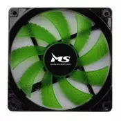 MS INDUSTRIAL COOLER CASE 12CM FAN (Green LED) Ventilator, Vazdušno hladenje, 120 x 120 x 25 mm