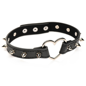XR Brands - Spiked Heart Choker - Black