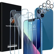 Nikcorp Komplet 3x zaščitno kaljeno steklo 9H in zaščita kamere za iPhone 13 Pro Max / 14 Max / 14 Plus, HD prozorno
