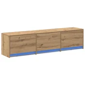 Vidaxl TV omarica z LED Umetni hrast 165 x 34 x 40 cm Konstruiran les