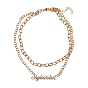 Diamond Zodiac Shooter Necklace - Golden Color