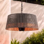Lucande terasni grelnik Pyravo, rjav, aluminij, O 60 cm - Sodobni - rjava - Kovina