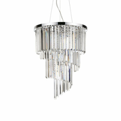 Ideal Lux - Lestenec na vrvici CARLTON 12xE14/40W/230V krom
