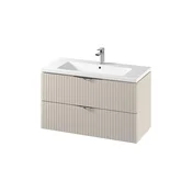 Cersanit S801-548 - Viseča kopalniška omarica z umivalnikom TIRSO 100x45 cm, bežna