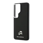 Samsung S26 Ultra KARL LAGERFELD K&C HEAD PIN MAGSAFE silikonska futrola za telefon – otporna na udarce, magnetska, CRNA KLHMS26L6PFKCLK