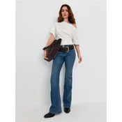Sinsay - Flare low waist farmerke sa ispranim efektom - plava