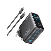 Anker Zidni brzi punjač, 140 W, GaN , 4-porta, Tamnosivi