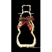 Multistore.si Svetlobni snežak, 80 LED, toplo bel, 39,5 cm, na baterije