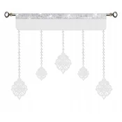 shumee Moderna zavesa lambrequin dekor EKRAN openwork Garland GLAMUR Z2 bela 90 cm
