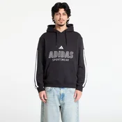 Mikina adidas House Of Tiro Fleece Hoodie Black/ White XXL