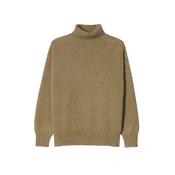 GOBI Cashmere Pulover Unisex High-Neck Cashmere Sweater oliva