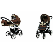 Babylux Largo Brown Owl | 2v1 Kombinirani Voziček kompleti | Otroški voziček + Carrycot