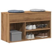 Klupa za cipele obrtnicki hrast 80x30x45 cm izradeno drvo
