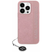 Etui za telefon Karl Lagerfeld iPhone 15 Pro 6.1 roza barva, KLHCP15LPSAKDGCP